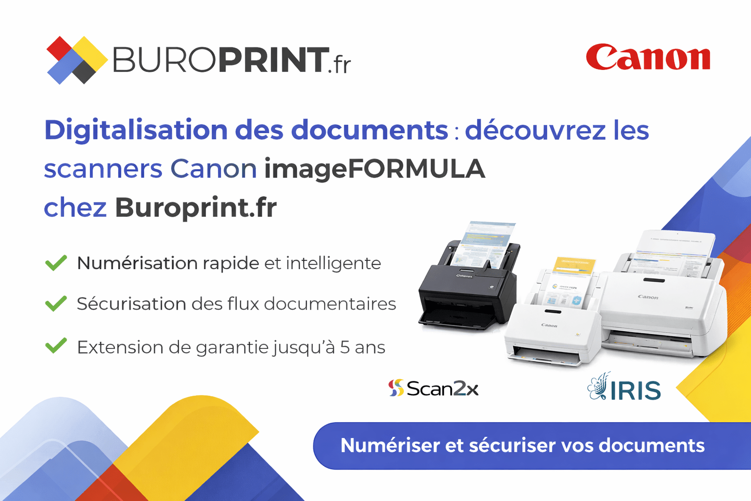 Digitalisation des documents : découvrez les scanners Canon imageFORMU