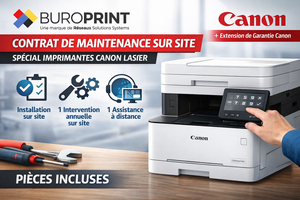 Contrat maintenance Canon laser sur site 12 mois- J+1 – Installation incluse | Buroprint